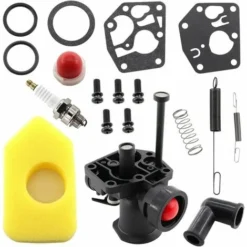 Kit Carburateur Pour Tondeuse à Gazon Briggs & Stratton 499809 498809A 494406 Et Filtre à Air 698369 Ressort De Régulateur 691859 692211 Membrane 795083 495770