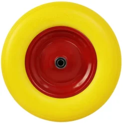 AUFUN 2 Roue De Rechange Avec Essieu Caoutchouc 200kg Jaune -Promos Botani Pro Boutique 87110021 3