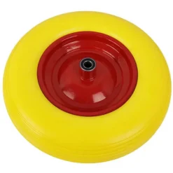AUFUN 2 Roue De Rechange Avec Essieu Caoutchouc 200kg Jaune -Promos Botani Pro Boutique 87110021 5