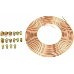 Bobine De Tuyau De Frein 7,62 M - En Cuivre Et Nickel - Avec Un Diamètre Extérieur De 3/16", Tuyau Anti-rouille