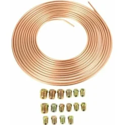 Bobine De Tuyau De Frein 7,62 M - En Cuivre Et Nickel - Avec Un Diamètre Extérieur De 3/16", Tuyau Anti-rouille -Promos Botani Pro Boutique 88667768 3