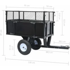 UNIQUERemorque Basculante Pour Tondeuse De Pelouse Charge De 150 Kg29 Kg,Magnifique & Montage Facile90178 -Promos Botani Pro Boutique 90123599 4