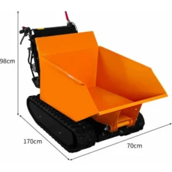 Mini Dumper 9CV Sur 2 Chenilles 18cm Mini Tombereau 4 Vitesses Benne Capacité De 500KG - Brouette Basculante Motorisée - Chargement & Basculement Hydraulique [Pelle à Neige Incluse] -Promos Botani Pro Boutique 90709652 5