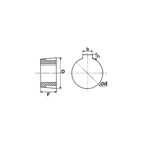 Moyeu Acier Amovible Conique - Type 1610 Alésage Ø 18MM 2 Moyeu Acier Amovible Conique - Type 1610 Alésage Ø 18MM – Image 2