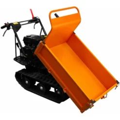 Mini Dumper 6.5CV Sur 2 Chenilles 18cm Brouette Electrique Motorisée Mini Transporteur 4 Vitesses Benne Capacité De 300KG - Poignée Basculante - Chantier Travaux [2 Rampes Chargement GRATUITES] -Promos Botani Pro Boutique 91528949 3