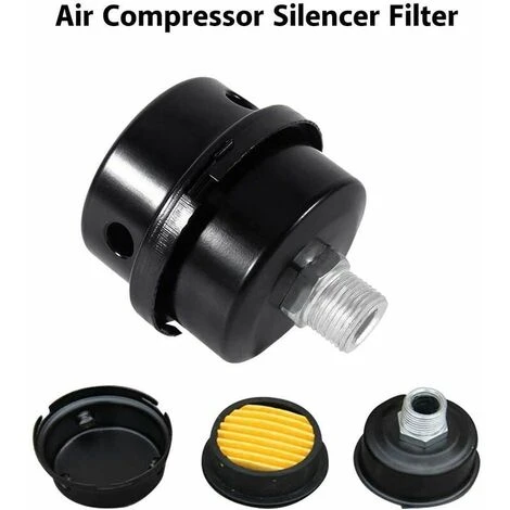 Compresseur D'air Filtre Silencieux, 3/8" 16mm Male Filetage Metal Coque Air Compresseur Silencieux Filtre, Silencieux Fliter D'admission En Métal Pour Les Chaudières à Compresseur D'air 2 Pcs 3 Compresseur D'air Filtre Silencieux, 3/8" 16mm Male Filetage Metal Coque Air Compresseur Silencieux Filtre, Silencieux Fliter D'admission En Métal Pour Les Chaudières à Compresseur D'air 2 Pcs – Image 3