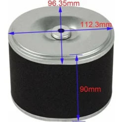 Élément De Filtre à Air Pour Moteur Honda Gx340 GX390 11hp 112.39096.35mm Noir -Promos Botani Pro Boutique 99373996 3